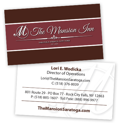 Mansion Inn Business card